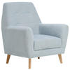 SESSEL Webstoff Blau    - Blau/Eichefarben, Design, Holz/Textil (90/105/84cm) - Carryhome