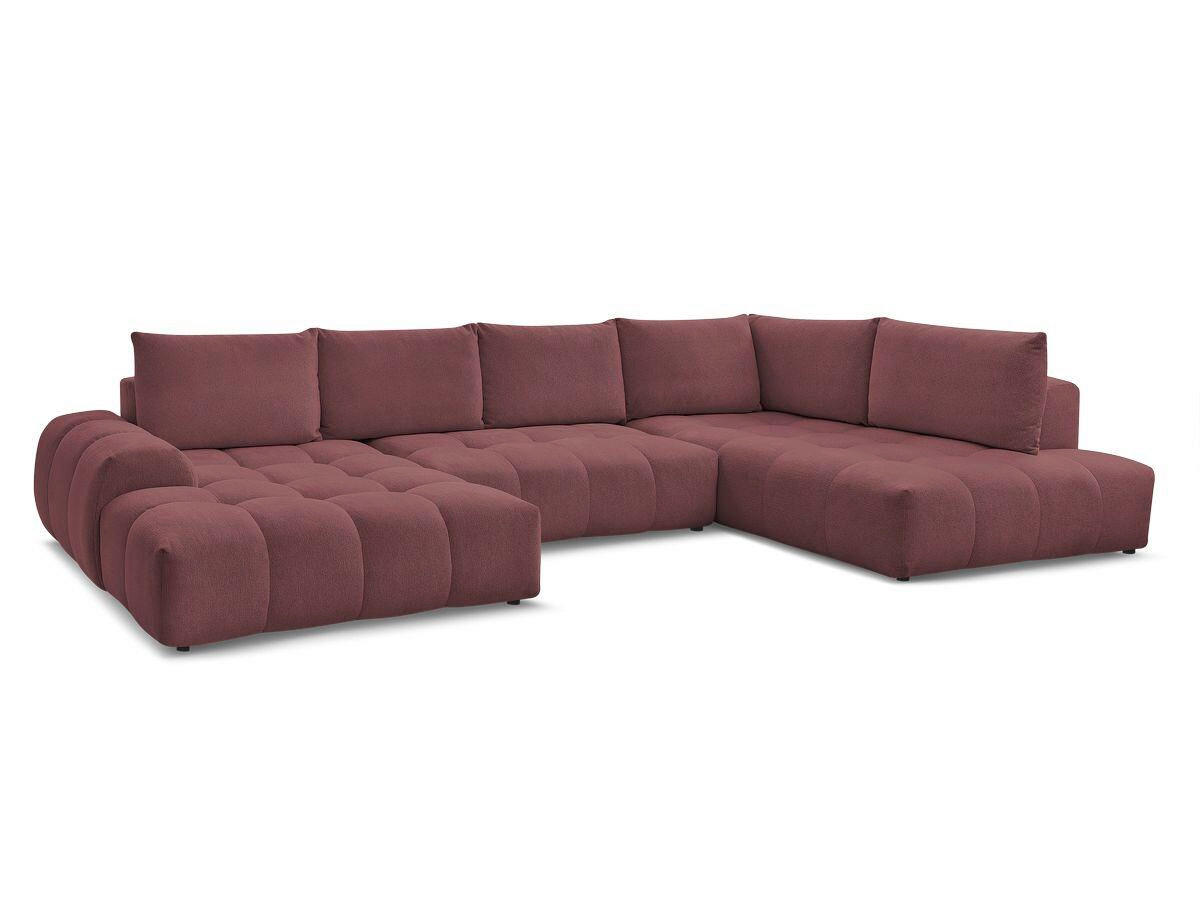ECKSCHLAFSOFA EVEREST  mit Rücken echt, Armteil links, Armteil rechts Flachgewebe Rot  - Rot/Schwarz, MODERN, Kunststoff/Textil (198/423/212cm)