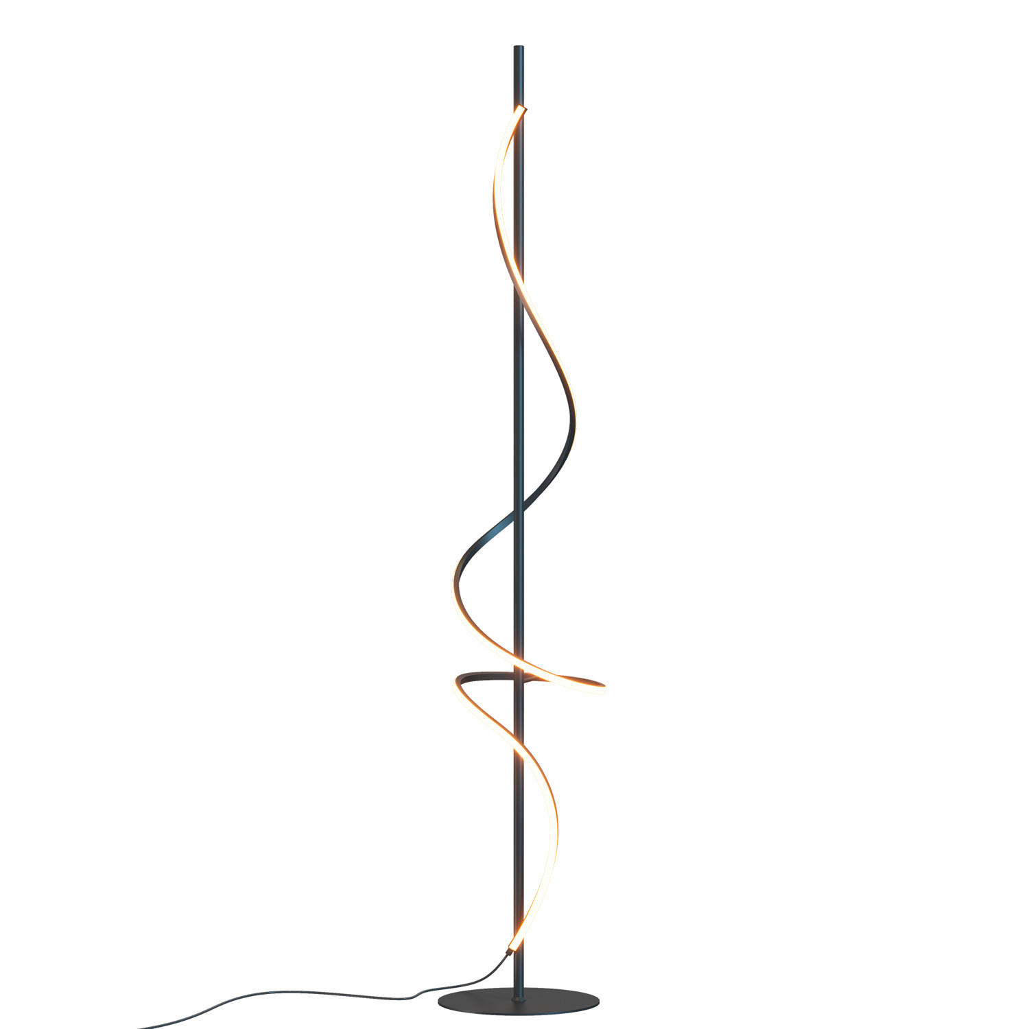 LED-STEHLEUCHTE 22/22/150 cm    - Schwarz, Design, Kunststoff/Metall (22/22/150cm)