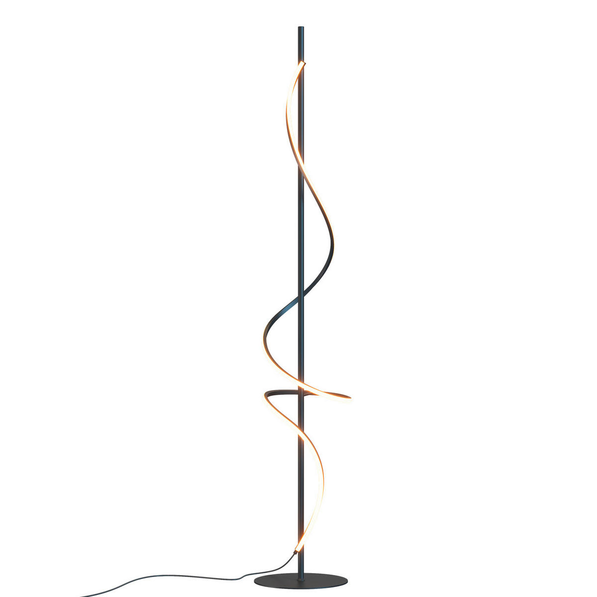 LED-STEHLEUCHTE 22/22/150 cm    - Schwarz, Design, Kunststoff/Metall (22/22/150cm)