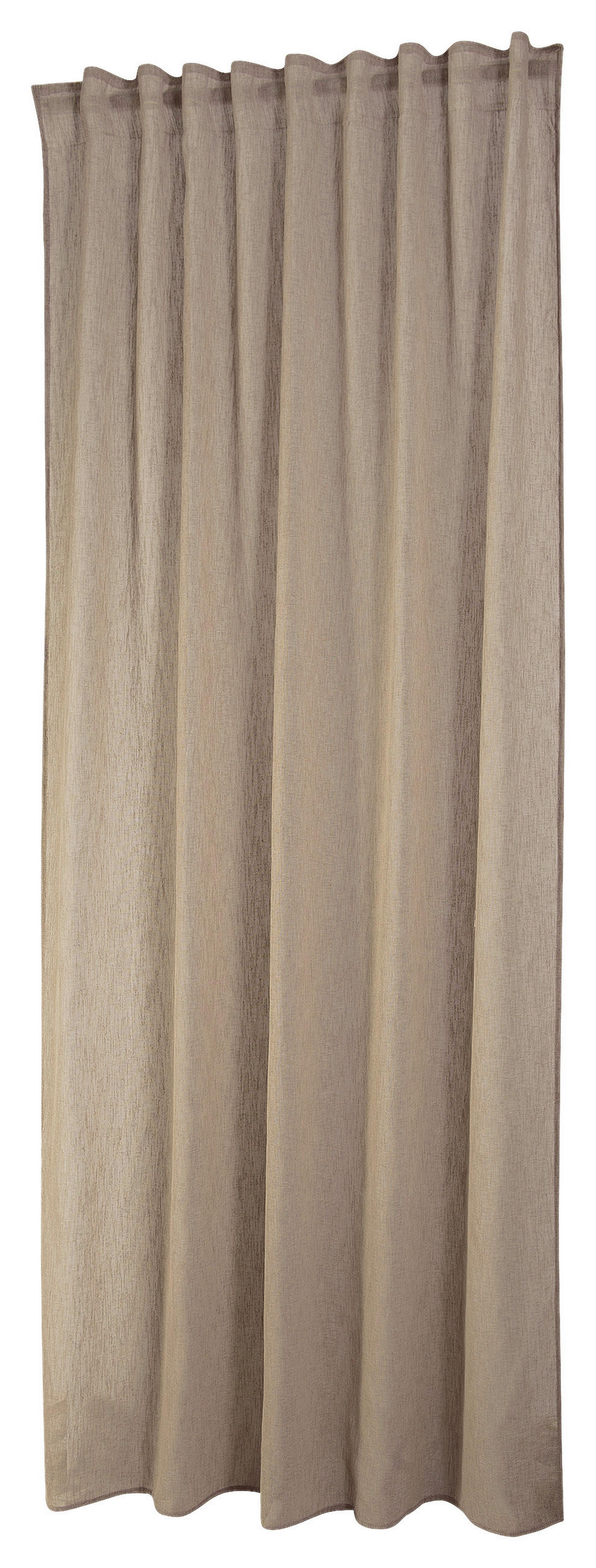 HOTOVÝ ZÁVĚS, poloprůhledné, 140/245 cm - šedohnědá, Basics, textil (140/245cm) - Esposa