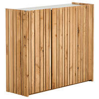 CIPŐSSZEKRÉNY 120/105/42 cm  - tölgyfa színű/fekete, Design, faalapú anyag/fa (120/105/42cm) - Linea Natura