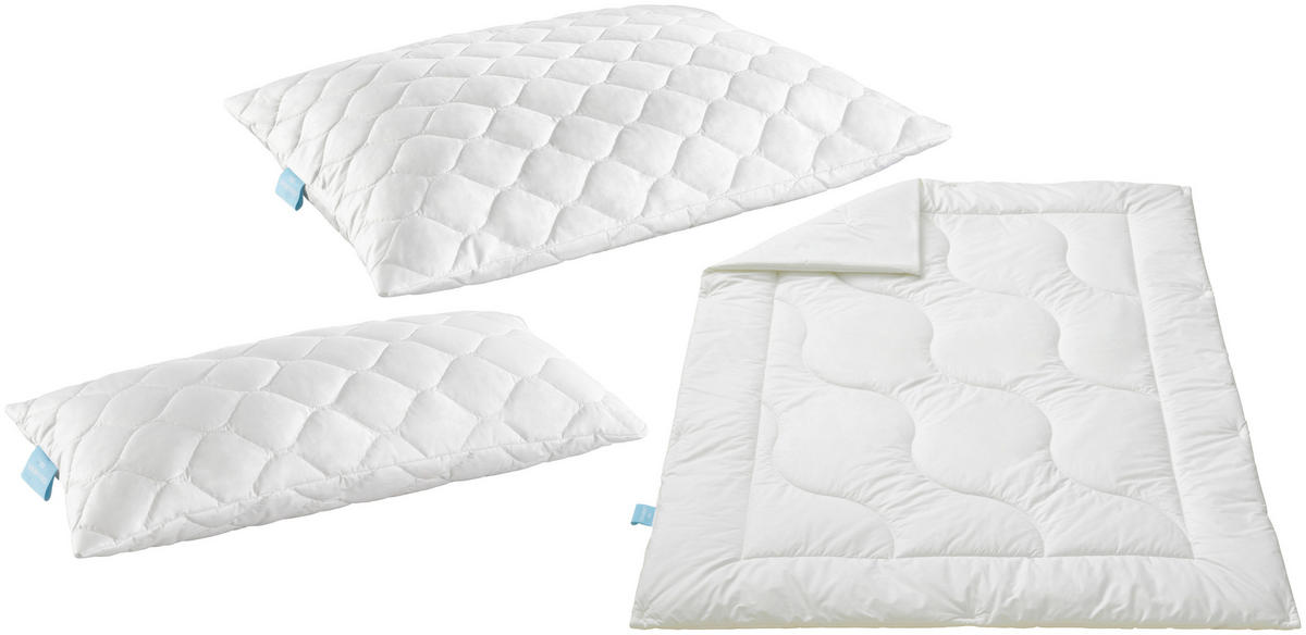 VANKÚŠ POD HLAVU, 40/80 cm - biela, Basics, textil/prírodné materiály (40/80cm)