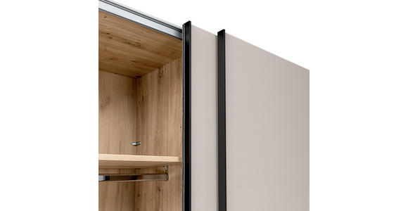 DREHTÜRENSCHRANK  in Kaschmir, Eiche Artisan  - Kaschmir/Schwarz, KONVENTIONELL, Holzwerkstoff/Metall (312,4/226,5/61,5cm) - Carryhome