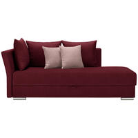 LIEGE Webstoff Bordeaux  - Chromfarben/Bordeaux, Design, Kunststoff/Textil (220/93/100cm) - Livetastic