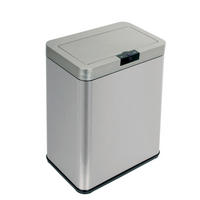 Coș De Gunoi 48 L  - argintiu/negru, Trend, plastic/metal (40.3/25.3/57.4cm) - Echtwerk