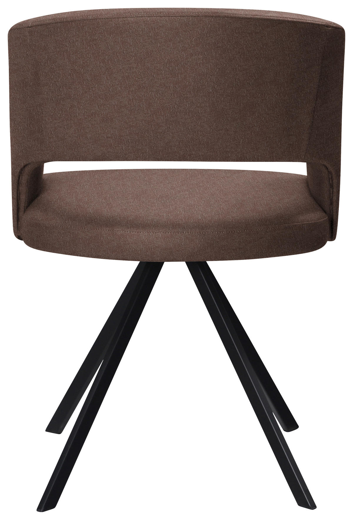 ARMLEHNSTUHL  in Stahl Mikrofaser, Lederlook (vegan)  - Schwarz/Braun, Konventionell, Textil/Metall (56/84/59cm) - Moderano