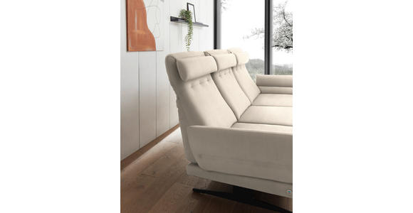 ECKSOFA  in Flachgewebe Magnolie  279-327/176-217 cm  - Magnolie/Schwarz, Design, Textil/Metall (279-327/176-217cm) - Dieter Knoll