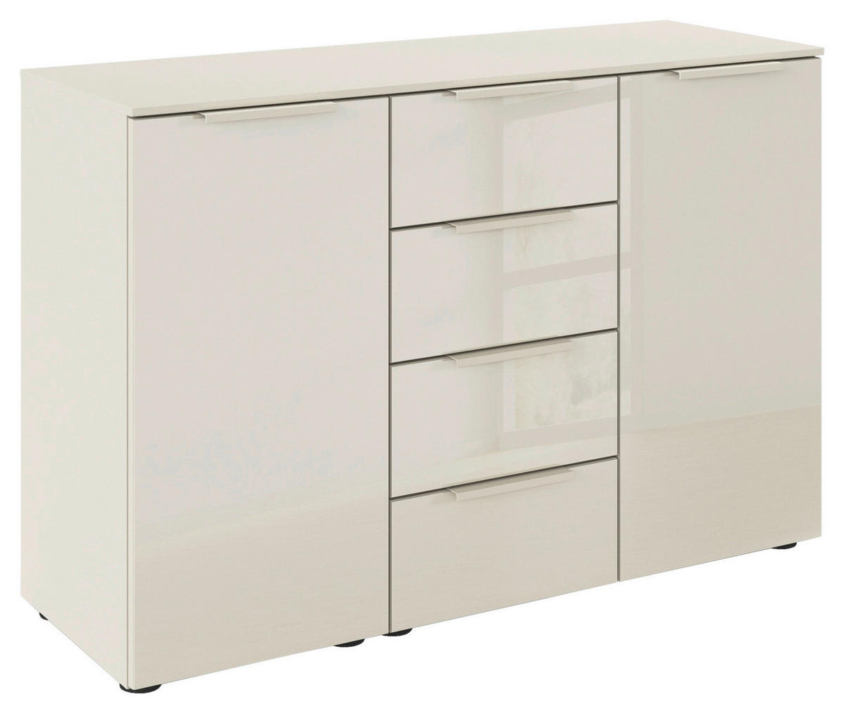 ŠIROKÁ KOMODA, šampanská, 120/80/42 cm - čierna/šampanská, Design, kov/kompozitné drevo (120/80/42cm) - Novel