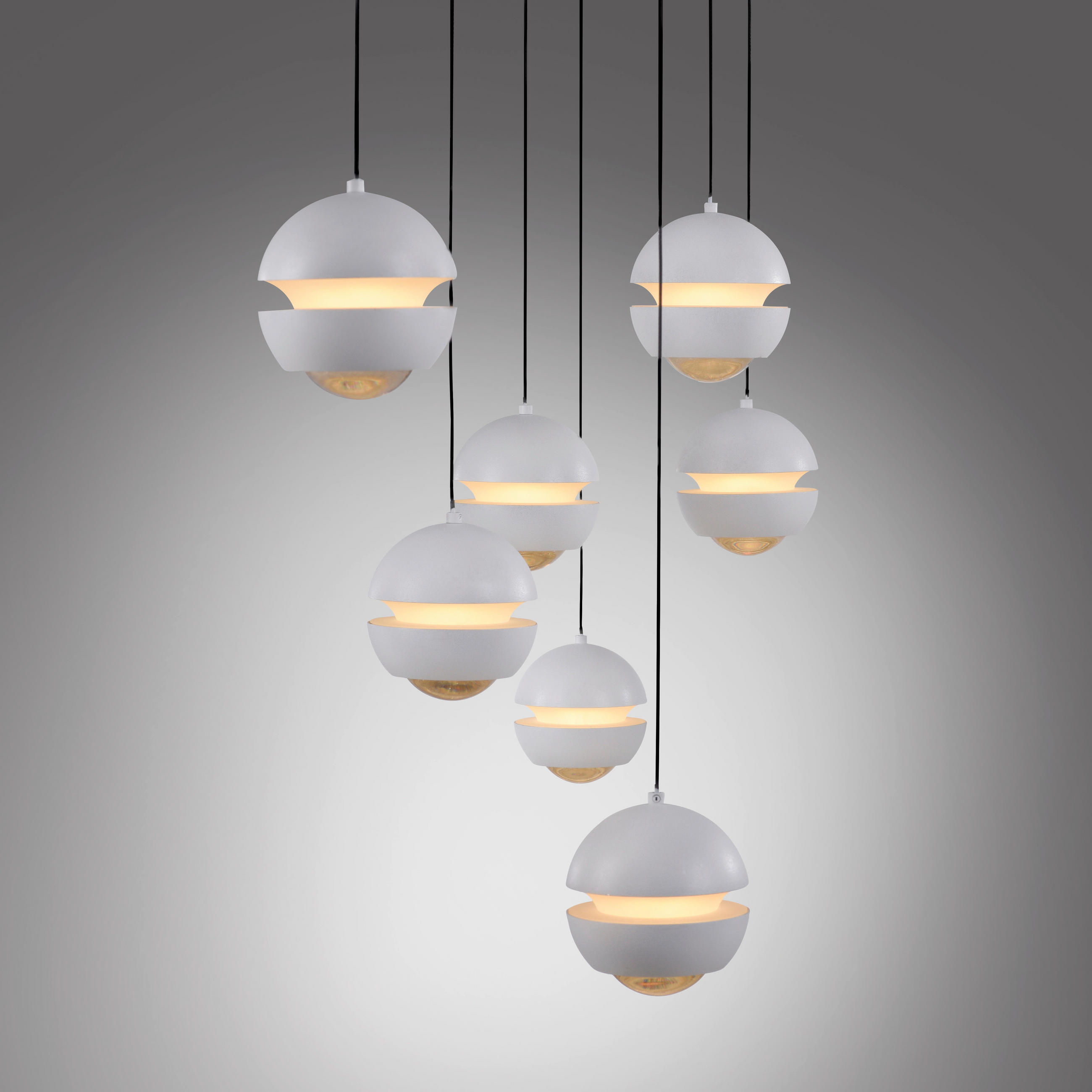 LED-PENDELLEUCHTE 90/30/220 cm  - Weiß, Design, Kunststoff/Metall (90/30/220cm) - Schöner Wohnen