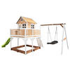 SPIELTURM 613/291/277 cm  - Braun/Weiß, KONVENTIONELL, Holz (613/291/277cm) - Ambia Garden