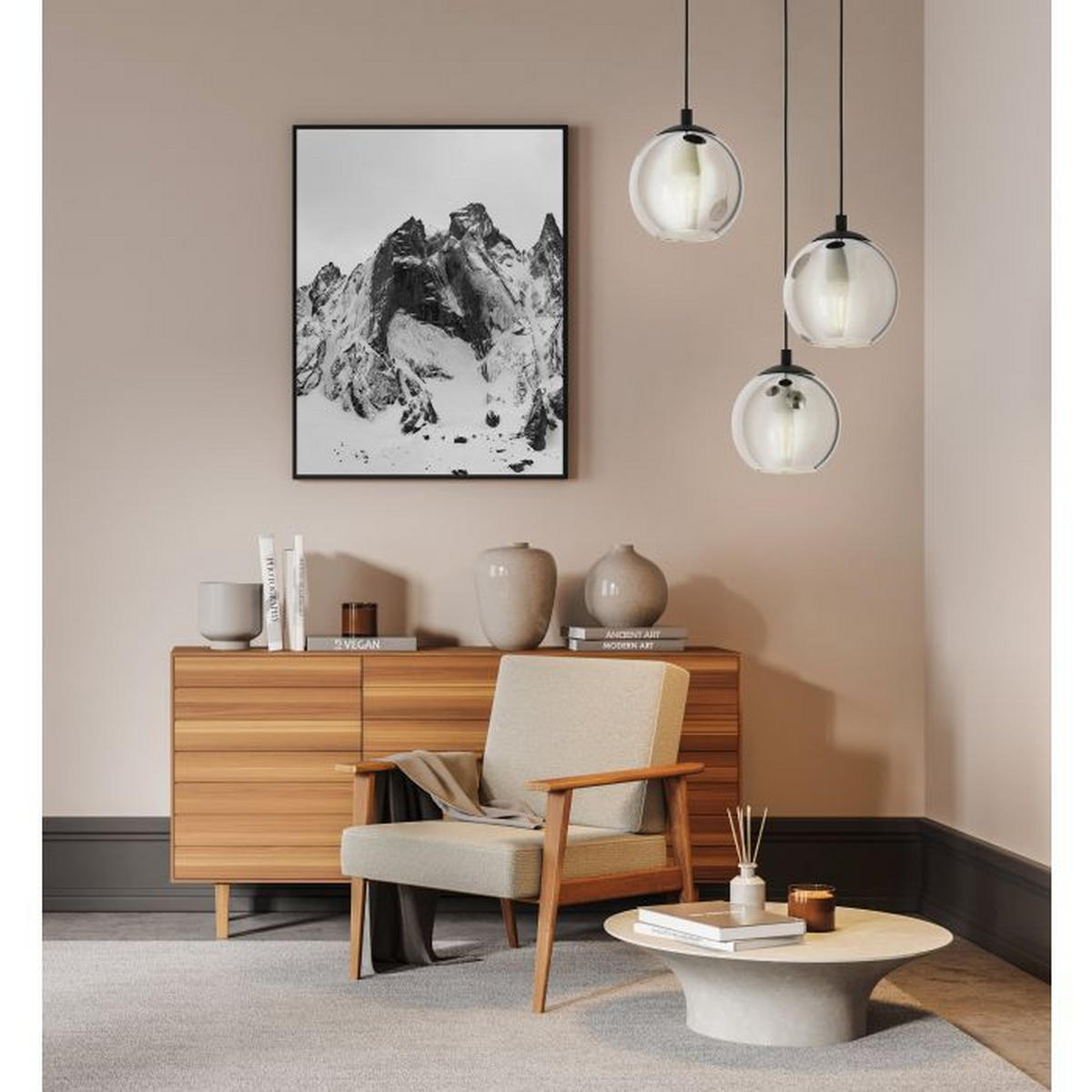 LUSTER  42,5/110 cm      - crna, Trendi, staklo/metal (42,5/110cm)