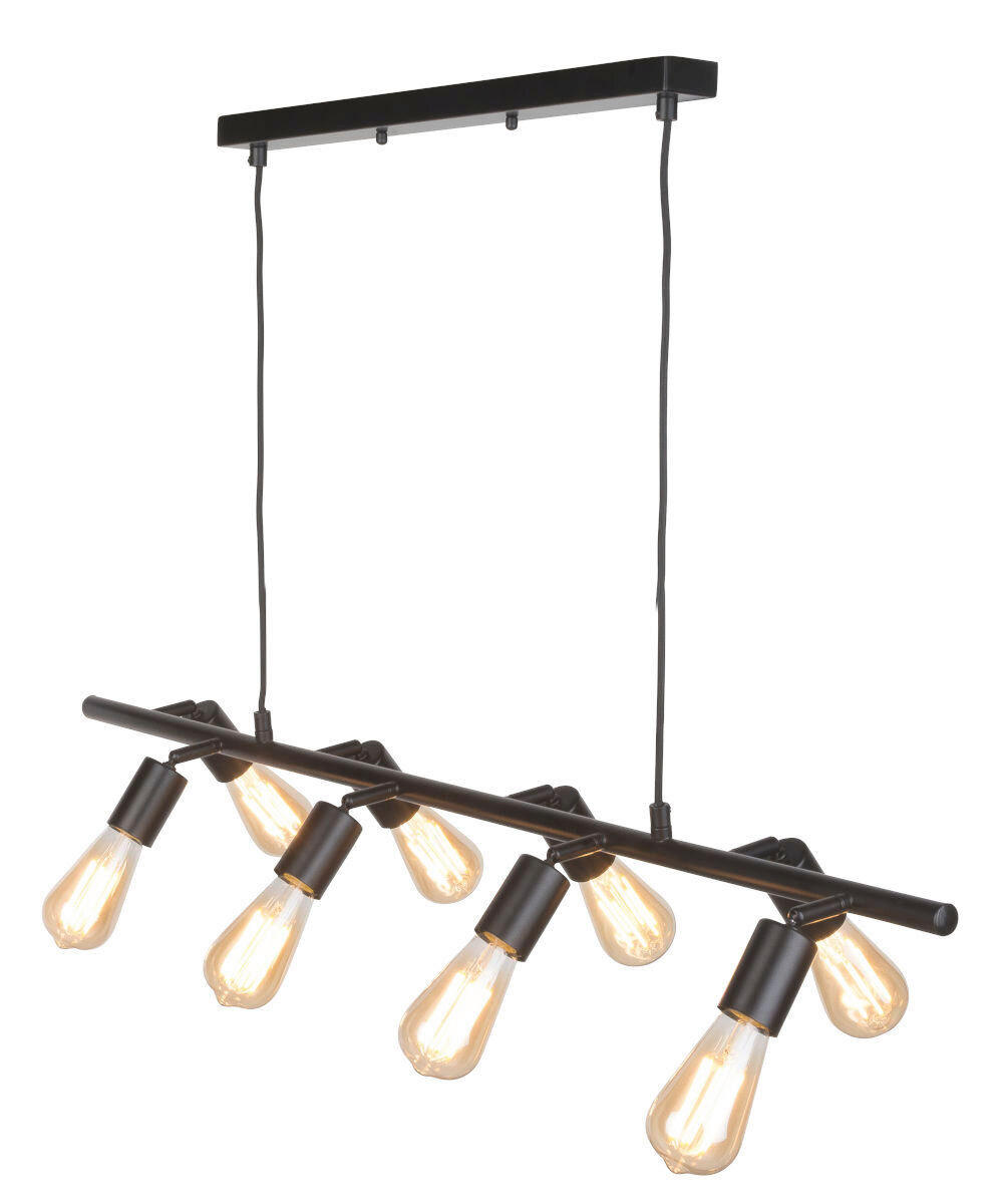 HÄNGELEUCHTE MIAMI 105/28/28-175 cm   - Schwarz, Design, Metall (105/28/28-175cm) - It's about Romi