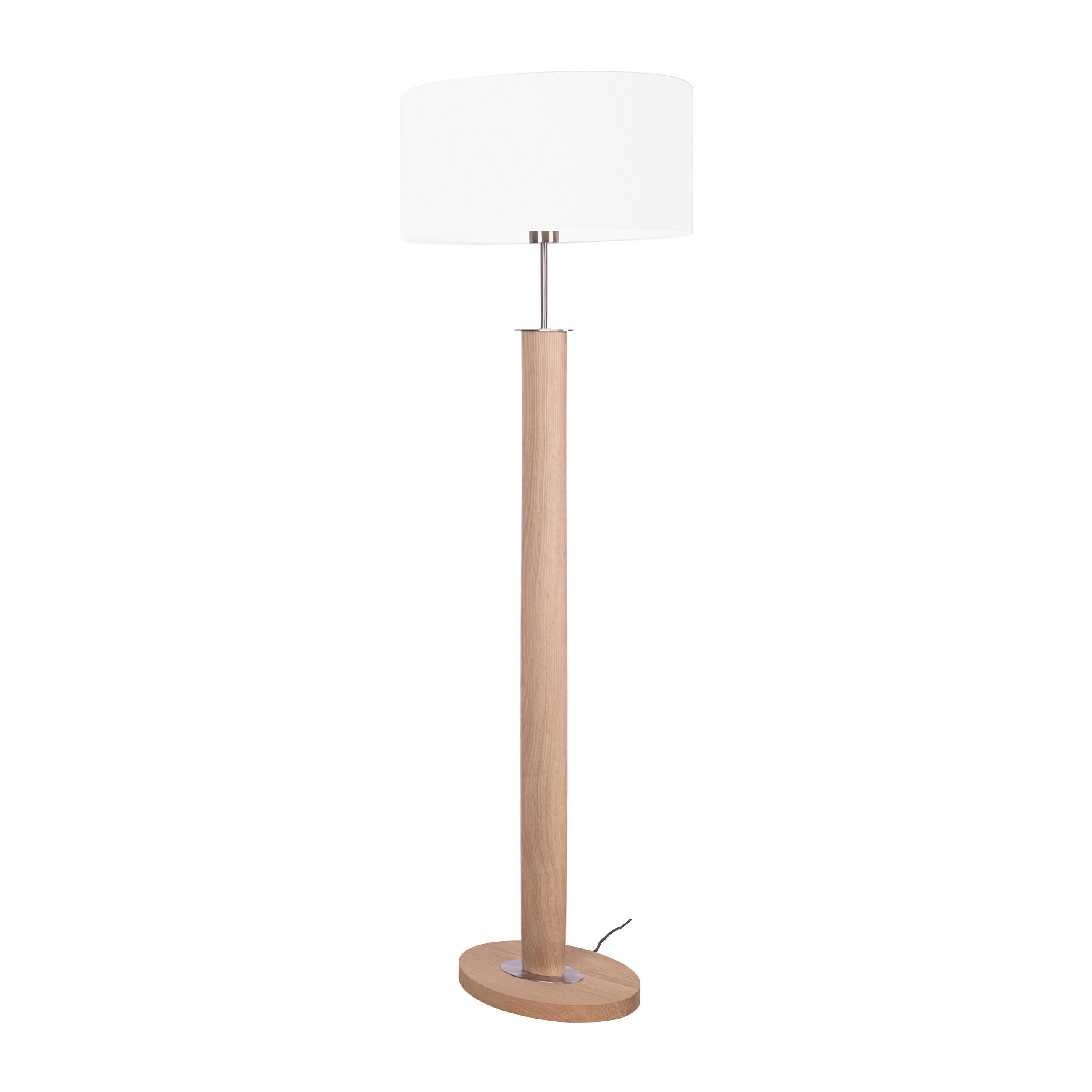 STEHLEUCHTE 52/34/160 cm    - Eichefarben/Weiß, Natur, Holz/Textil (52/34/160cm)