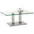 COUCHTISCH in Metall, Glas 110/70/46-65 cm - Edelstahlfarben/Weiß, Design, Glas/Kunststoff (110/70/46-65cm) COUCHTISCH in Metall, Glas 110/70/46-65 cm - Edelstahlfarben/Weiß, Design, Glas/Kunststoff (110/70/46-65cm)