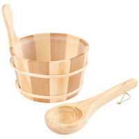 SAUNAZUBEHÖR für  - Hellbraun, Natur, Holz (25/26cm)