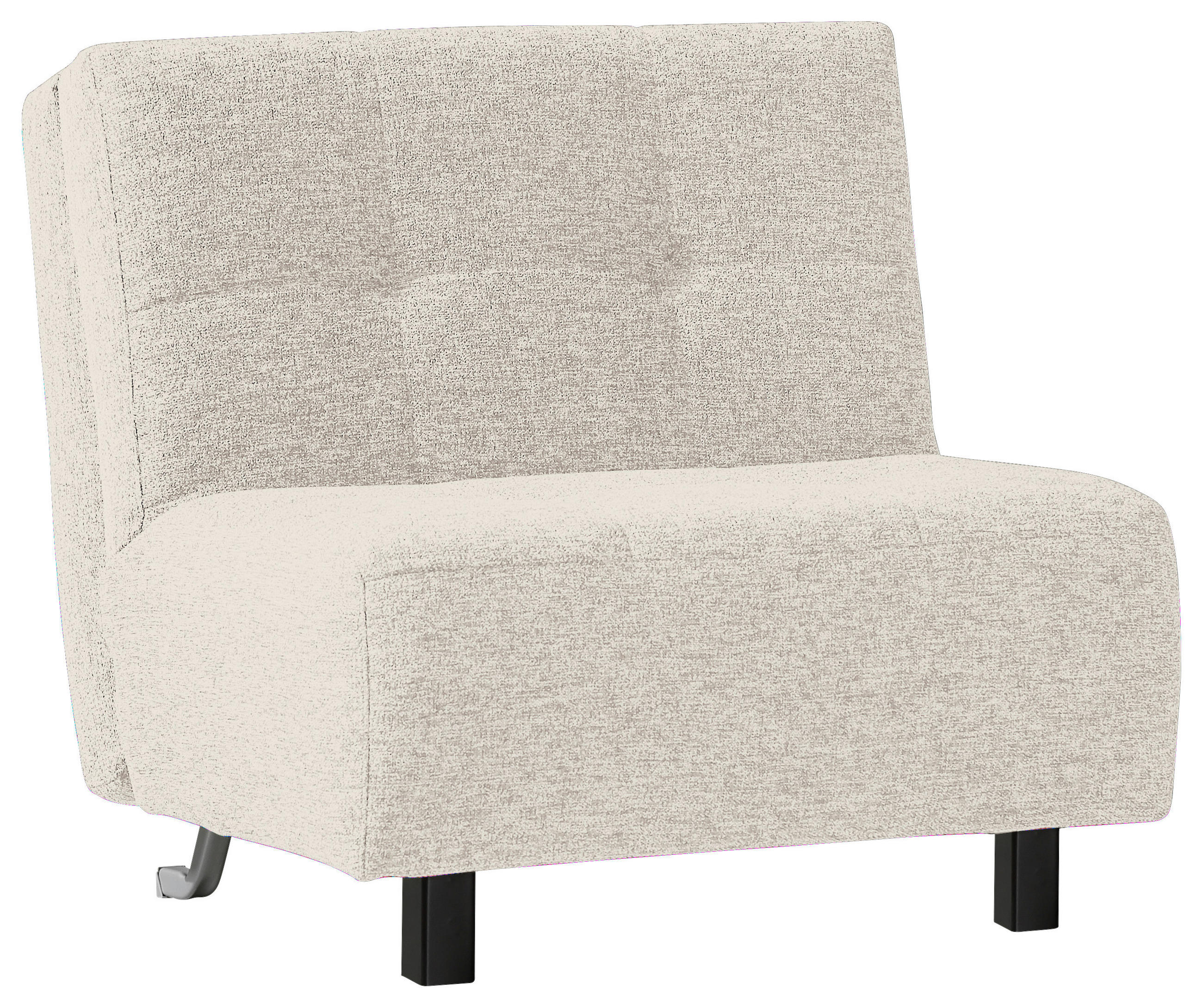 SCHLAFSESSEL Juice Flachgewebe Naturfarben    - Schwarz/Naturfarben, Design, Textil/Metall (85/92/102cm) - Novel