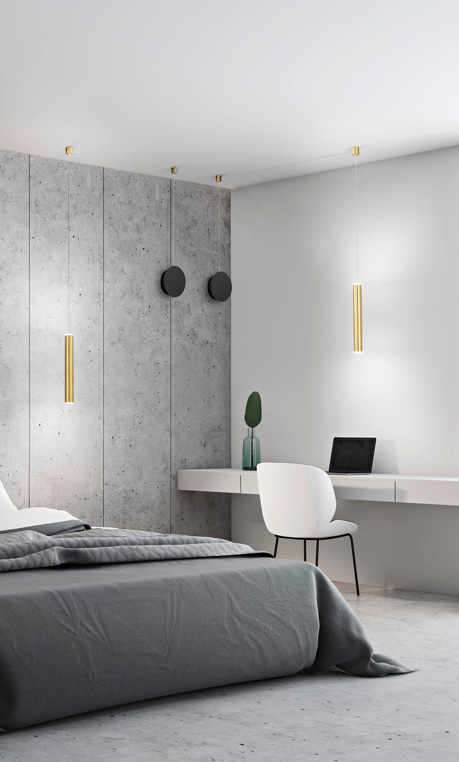 LED-PENDELLEUCHTE Prado 3,7/500 cm   - Messingfarben/Schwarz, Design, Metall (3,7/500cm) - Fabas Luce