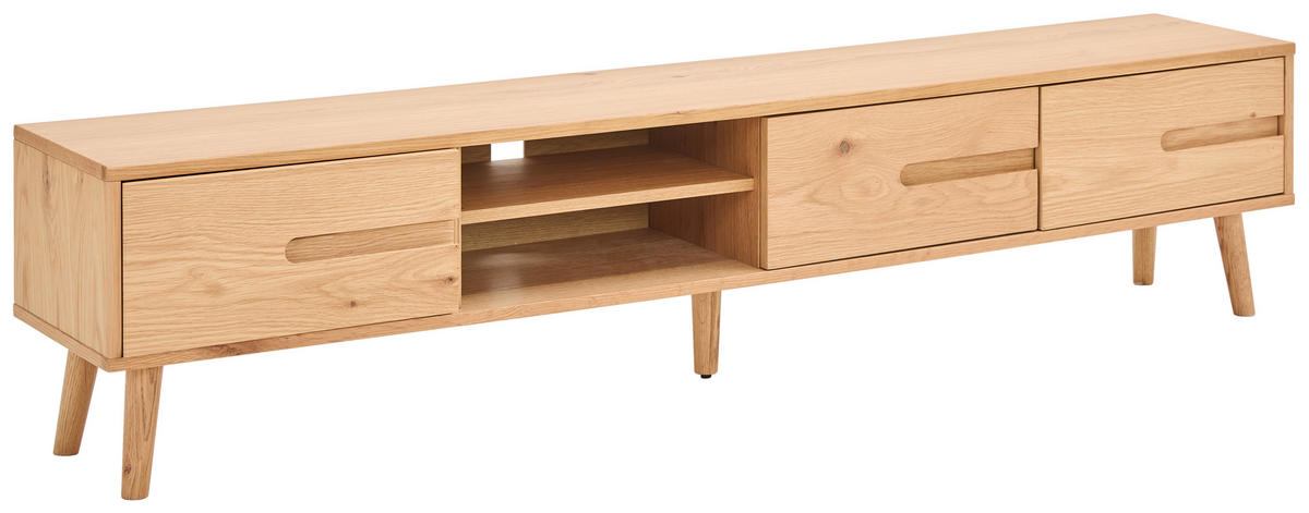 NÍZKA KOMODA, dub, prírodná farba, 180/40/32 cm - prírodná farba, Lifestyle, drevo/kompozitné drevo (180/40/32cm) - MID.YOU
