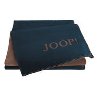 DOMÁCÍ DEKA, bavlna, 150/200 cm - tmavě hnědá/tmavě modrá, Konvenční, textil (150/200cm) - Joop!
