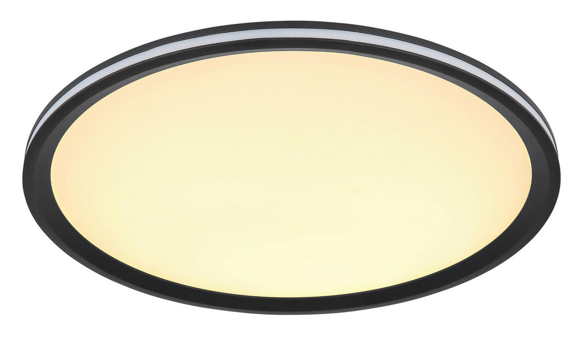 LED-DECKENLEUCHTE 39 W  40/5 cm    - Opal/Schwarz, Design, Kunststoff/Metall (40/5cm) - Globo