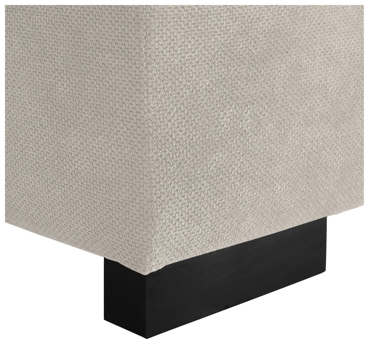 ECKSOFA Creme Webstoff  - Creme/Schwarz, KONVENTIONELL, Holz/Textil (283/244cm) - Carryhome