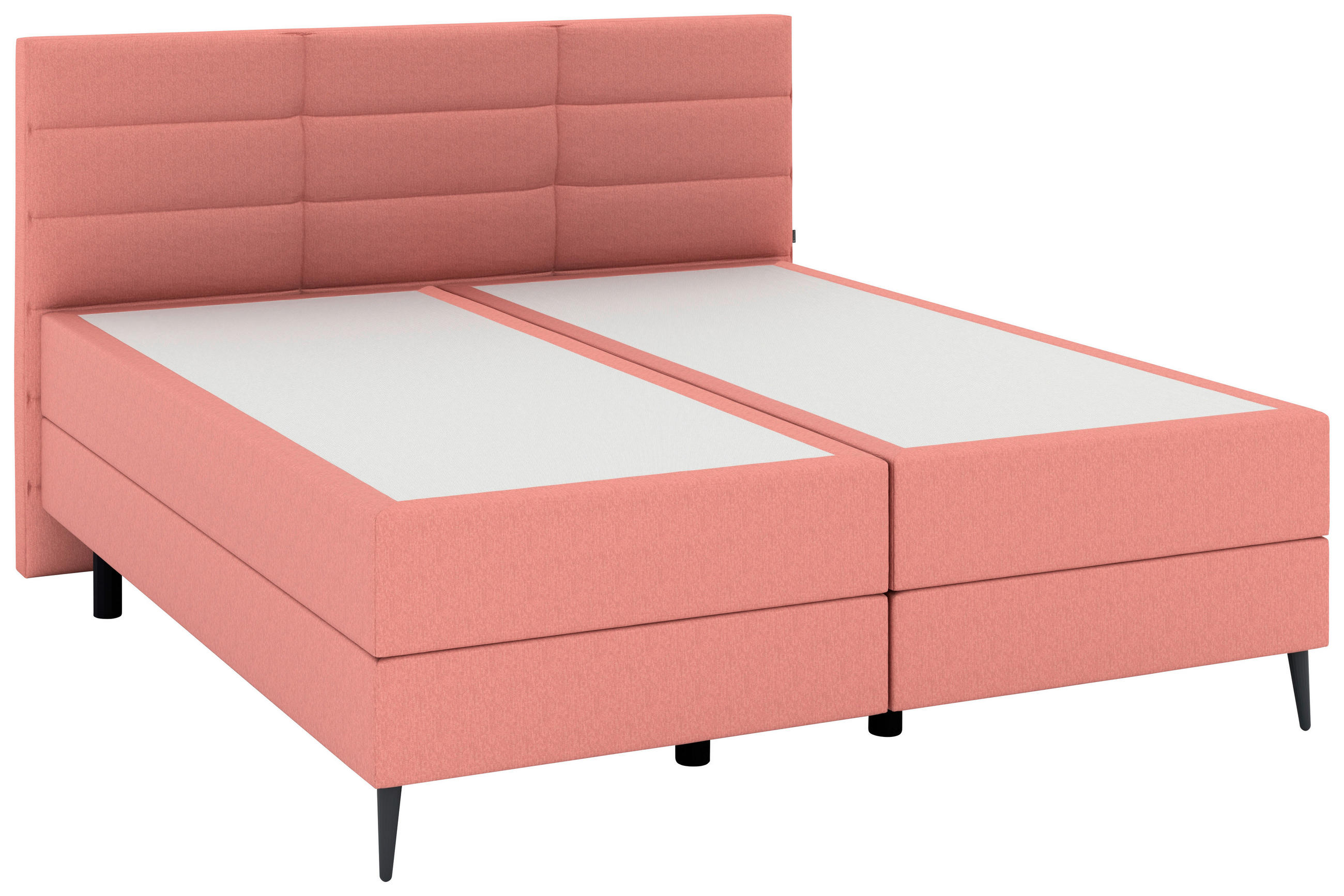 BOXSPRINGBETT 180/200 cm,  in Koralle, gepolstertes Kopfteil, Matratzen, H2 + H2 = mittel  - Koralle/Anthrazit, KONVENTIONELL, Holzwerkstoff/Kunststoff (180/200cm) - Musterring