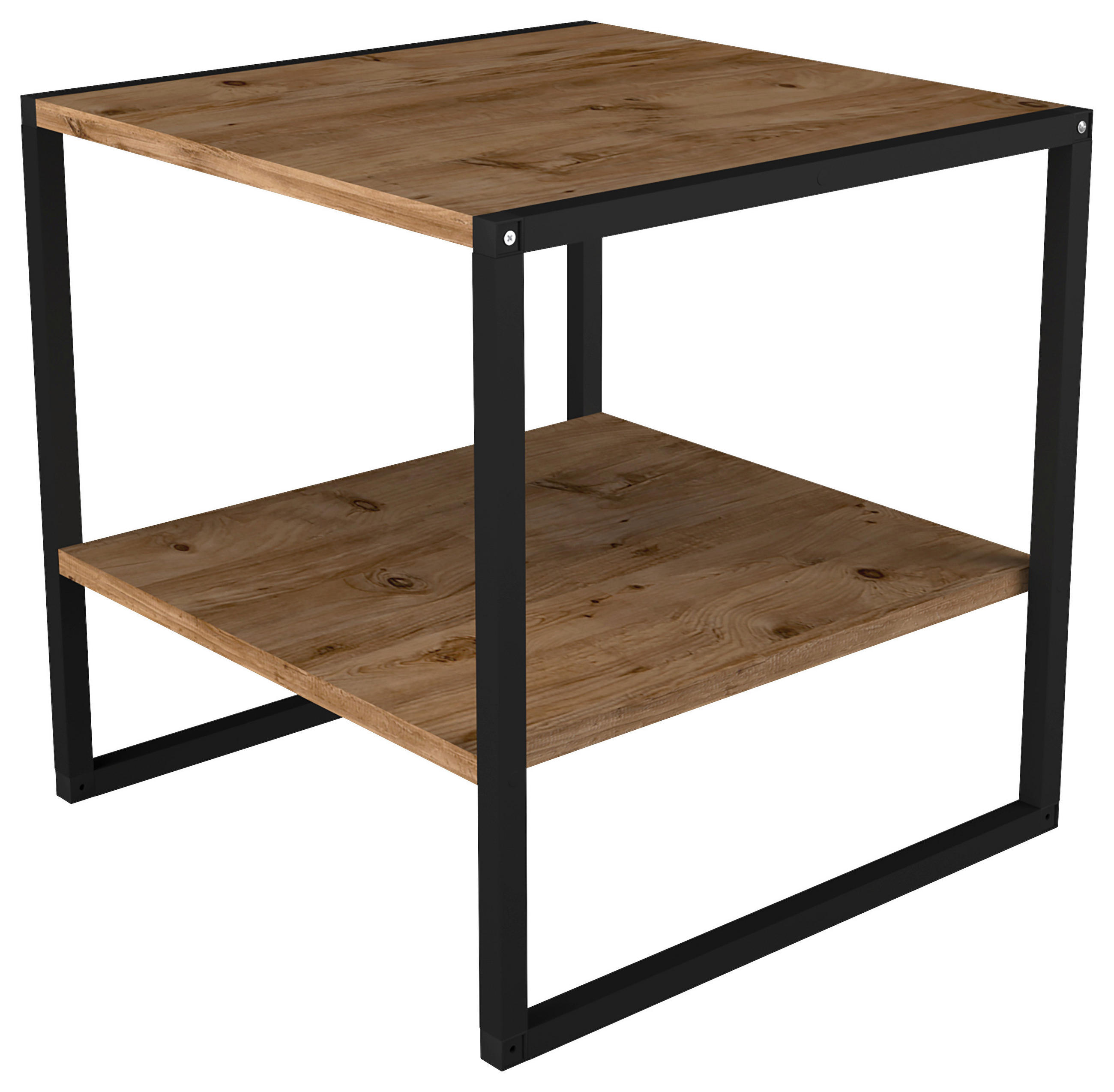 SOFFBORD i trämaterial 50/50/50 cm - honungsek/svart, Design, metall/trämaterial (50/50/50cm) - MID.YOU
