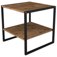 COUCHTISCH in Holzwerkstoff 50/50/50 cm  - Honigeiche/Schwarz, Design, Holzwerkstoff/Metall (50/50/50cm) - MID.YOU