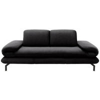 ZWEISITZER-SOFA mit Funktionen Webstoff Anthrazit  - Anthrazit/Schwarz, Design, Textil/Metall (204 (264)/83 (110)/98cm) - LOOKS by W.Joop