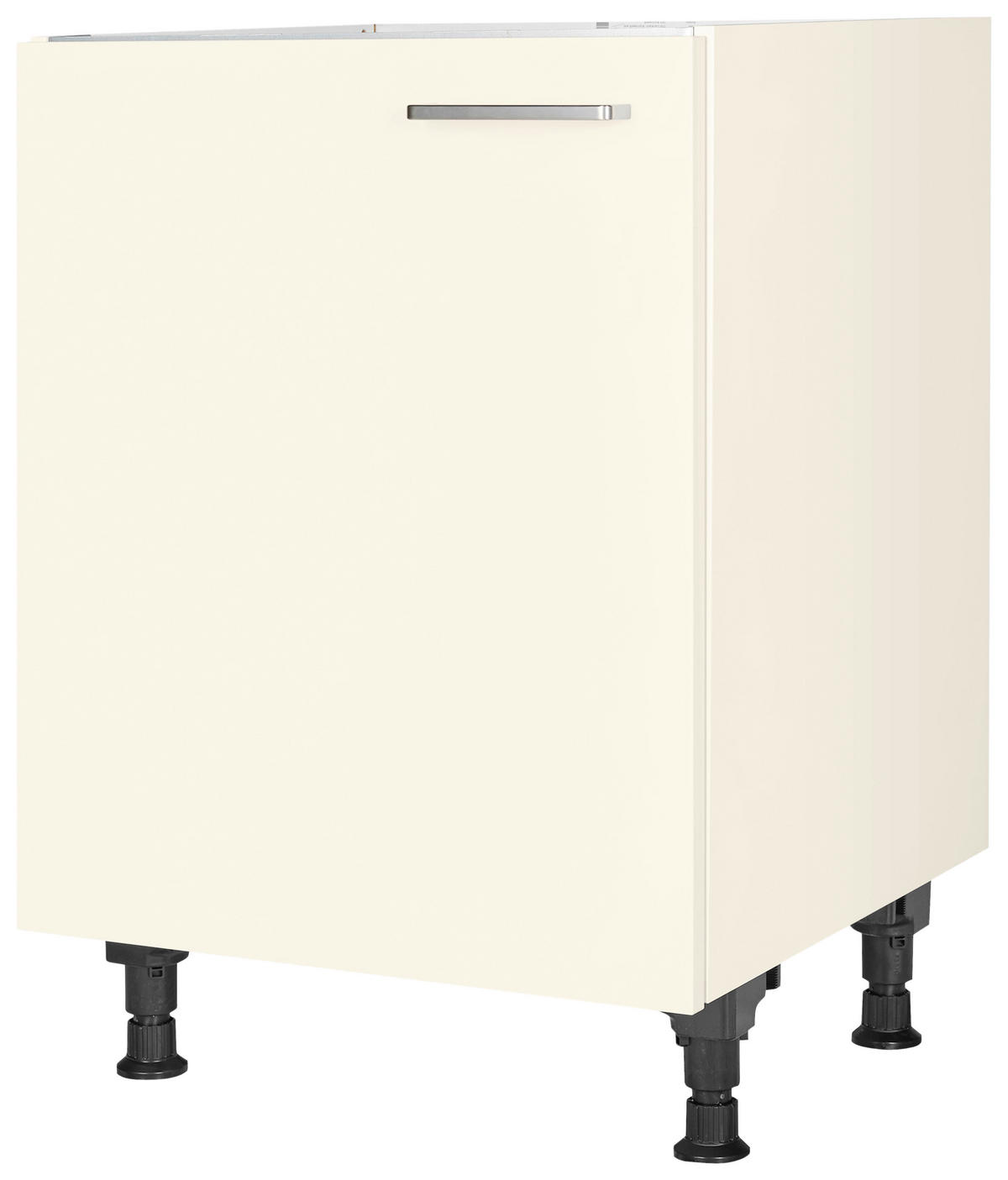 SPÜLENUNTERSCHRANK 60/87/56 cm  in Magnolie  - Edelstahlfarben/Magnolie, MODERN, Holzwerkstoff/Metall (60/87/56cm) - Nobilia