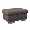HOCKER in Textil Braun  - Chromfarben/Braun, KONVENTIONELL, Textil/Metall (97/47/67cm) - MID.YOU