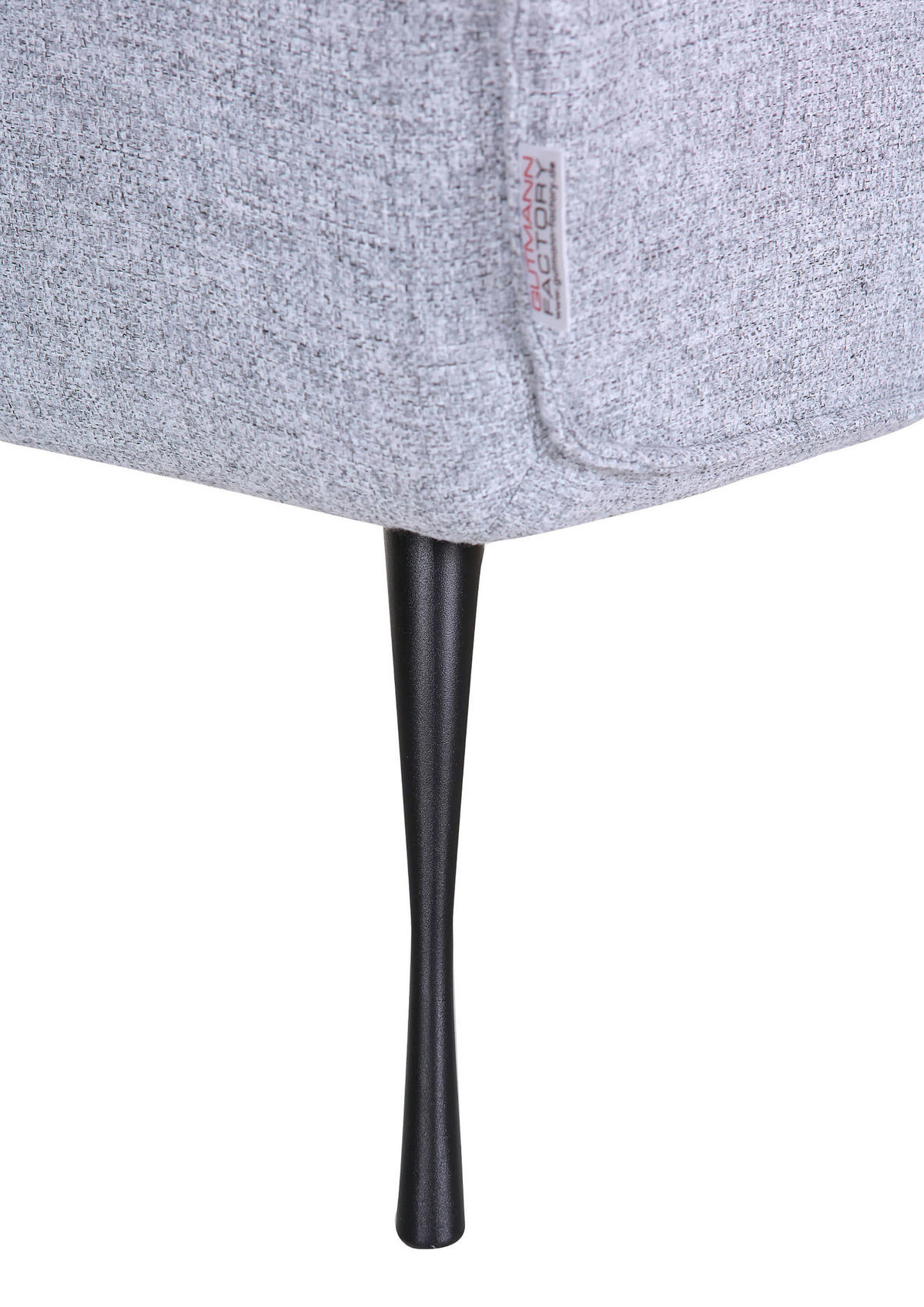 ÖRONLAPPSFÅTÖLJ i flatväv ljusgrå  - ljusgrå/svart, Design, metall/textil (83/106/89cm)