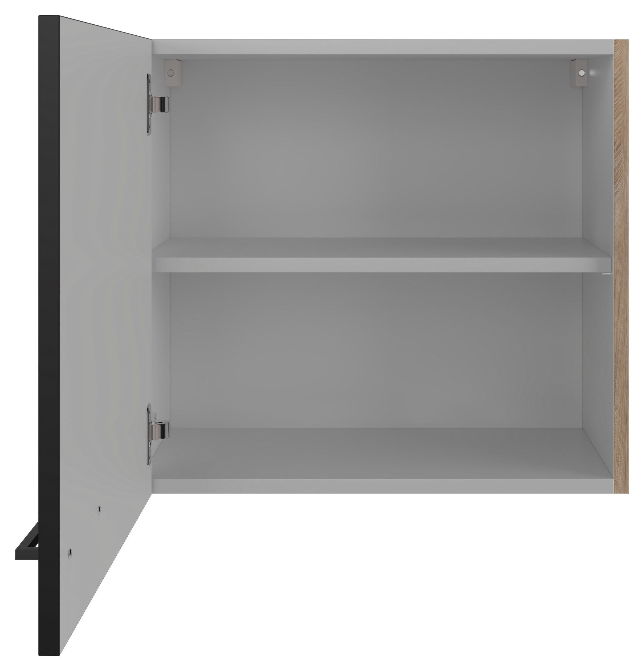 KÜCHENOBERSCHRANK 60/54,8/32 cm  in Schwarz, Eichefarben  - Eichefarben/Schwarz, KONVENTIONELL, Holzwerkstoff/Metall (60/54,8/32cm) - FlexWell