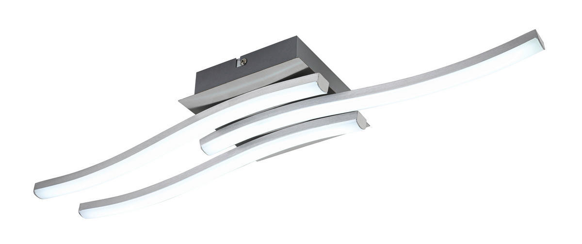 LED PLAFONJERA  - bela/srebrna, Osnovno, metal/plastika (54,5/14/6,5cm) - Boxxx