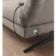 ECKSOFA Taupe Flachgewebe  - Taupe/Schwarz, Design, Textil/Metall (176-217/279-327cm) - Dieter Knoll