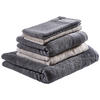 FROTTIERSET SW-Sense Anthrazit, Sandfarben 5-teilig  - Sandfarben/Anthrazit, Basics, Textil (70x140/50x100cm) - Schöner Wohnen