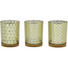TEELICHTHALTER-SET 3-teilig - Goldfarben, Design, Glas (32/32/27cm)
