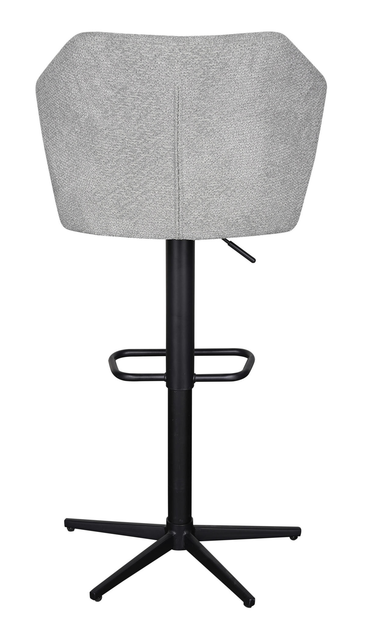 BARSKI STOL, siva, črna  - siva/črna, Design, kovina/tekstil (52,5/89-111/53cm) - Stylife