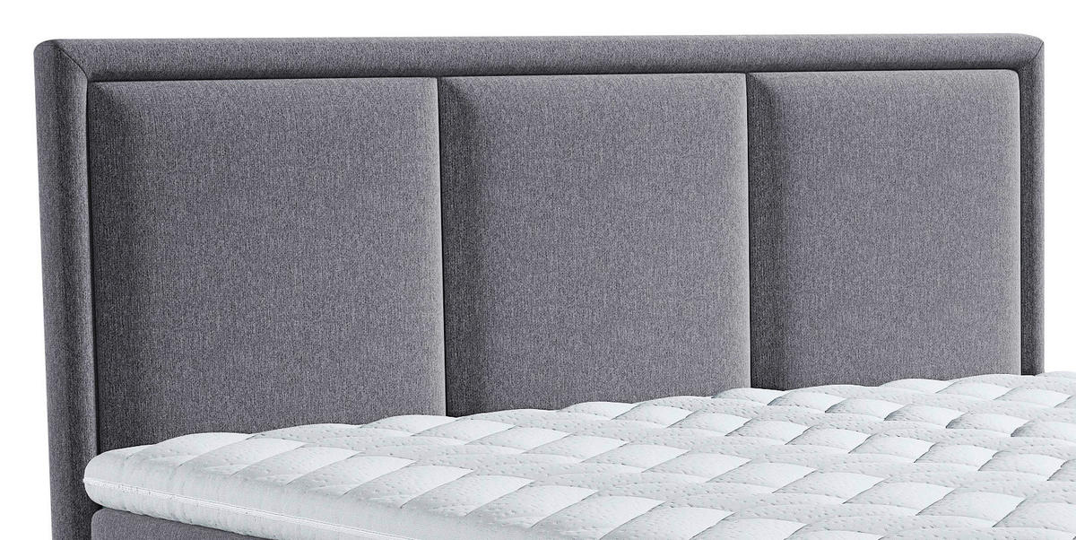 BOXSPRINGBETT 200/200 cm  in Dunkelgrau  - Dunkelgrau, Design, Holzwerkstoff/Kunststoff (200/200cm) - MID.YOU