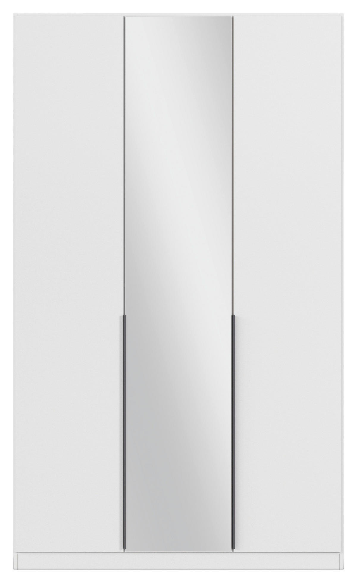 DREHTÜRENSCHRANK in Weiss  - Weiss/Grau, Modern, Holzwerkstoff/Metall (136/229/54cm) - Rauch Möbel