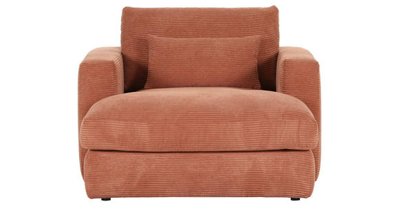 XXL-SESSEL - Schwarz/Orange, ROMANTIK / LANDHAUS, Kunststoff/Textil (120/67/140cm) - Landscape