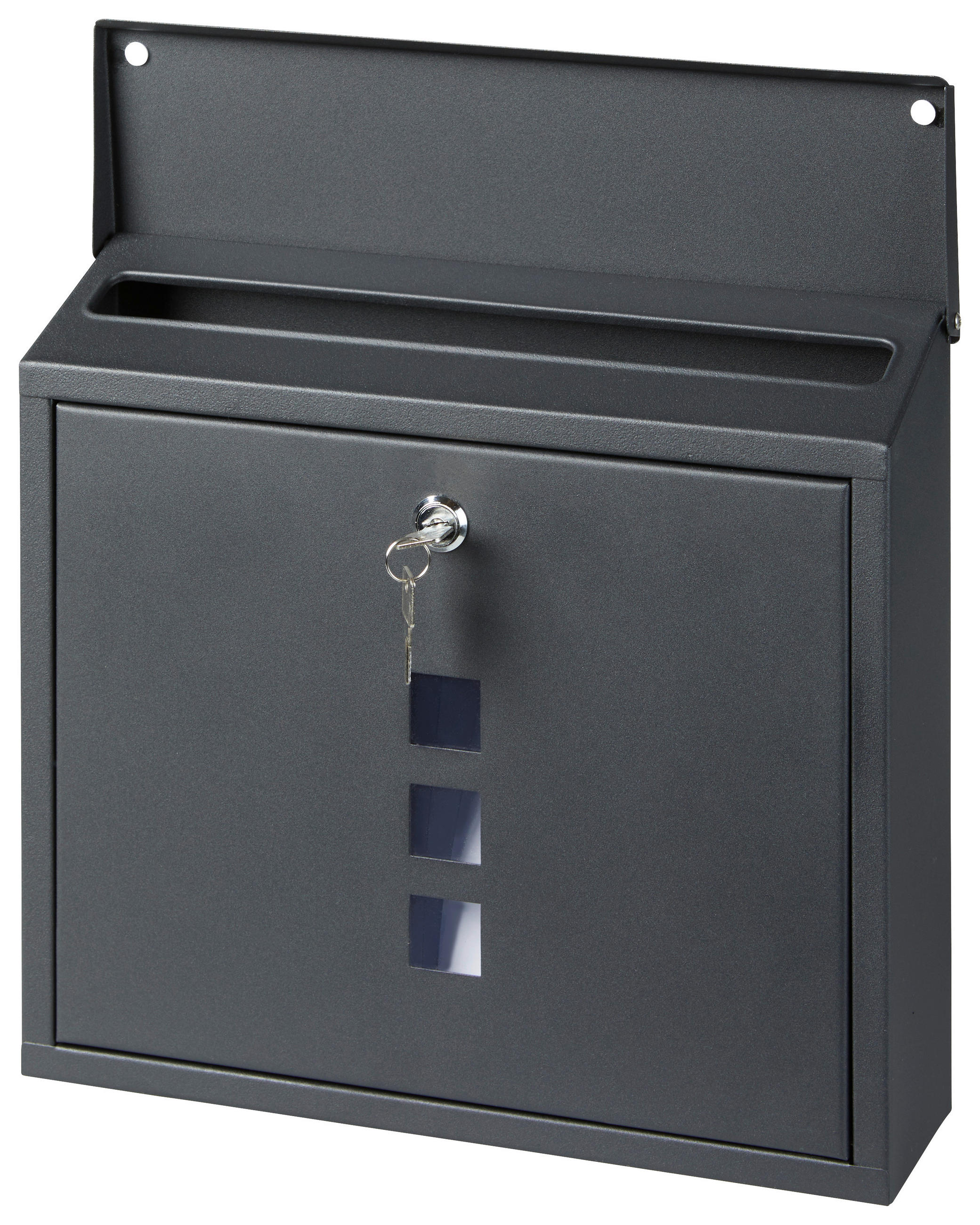 Briefkasten Anthrazit Robert Mit Sichtfenster