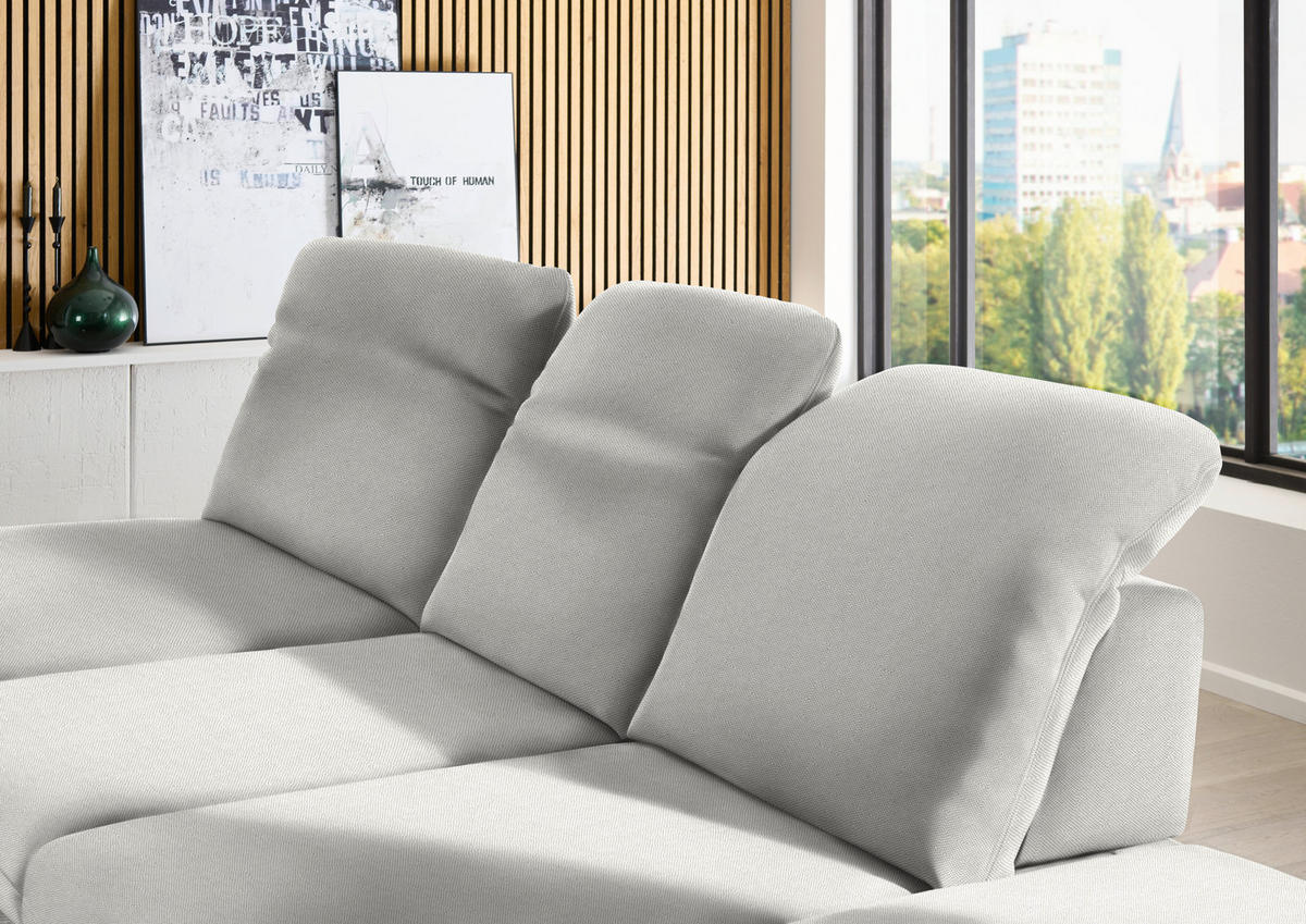 ECKSOFA Chenille Cappuccino  - Schwarz/Cappuccino, Design, Textil/Metall (198/288cm) - Beldomo Style