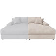 BIGSOFA Cord Beige  - Beige/Schwarz, MODERN, Kunststoff/Textil (117/93/190cm) - Carryhome