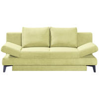 SCHLAFSOFA Cord Hellgrün  inkl. Bettkasten, Schlaffunktion, Armteilverstellung  - Schwarz/Hellgrün, Design, Textil/Metall (200/85/90cm) - Novel