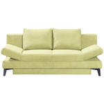 SCHLAFSOFA Cord Hellgrün  inkl. Bettkasten, Schlaffunktion, Armteilverstellung  - Schwarz/Hellgrün, Design, Textil/Metall (200/85/90cm) - Novel