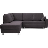 ECKSOFA 208/227 cm  in Chenille Schieferfarben, Dunkelgrau Zierkissen, Armlehnenkissen  208/227 cm  - Schieferfarben/Dunkelgrau, KONVENTIONELL, Textil/Metall (208/227cm) - Sedda