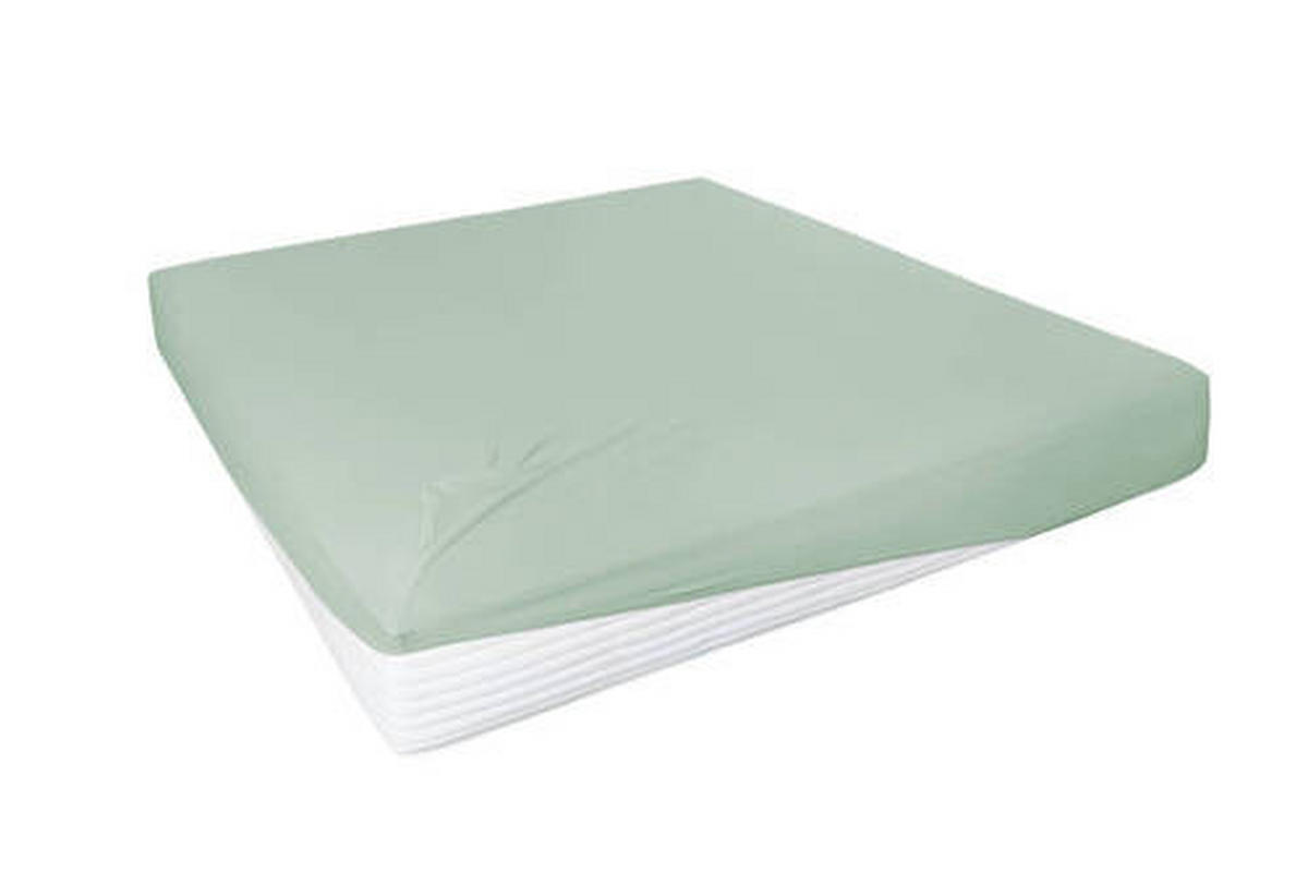 TOPPER-SPANNLEINTUCH 100/200 cm Jersey  - Grün, Basics, Textil (100/200cm)