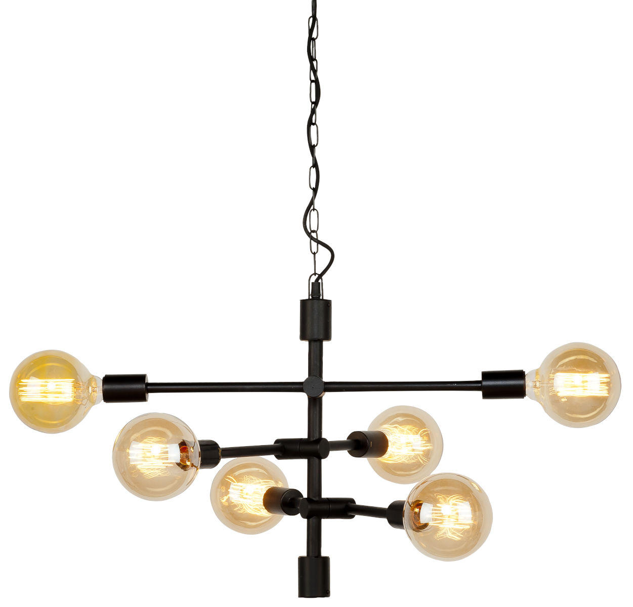 HÄNGELEUCHTE Nashville 76/248 cm   - Schwarz, Design, Metall (76/248cm) - It's about Romi
